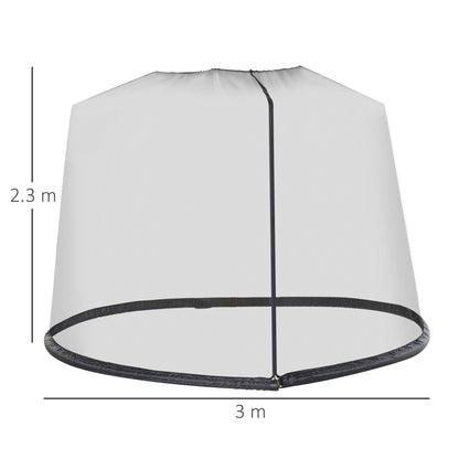 Patio Umbrella Mosquito Netting Umbrella  Screen Outdoor Patio Cover Mosquito Insect Net Zipped Door