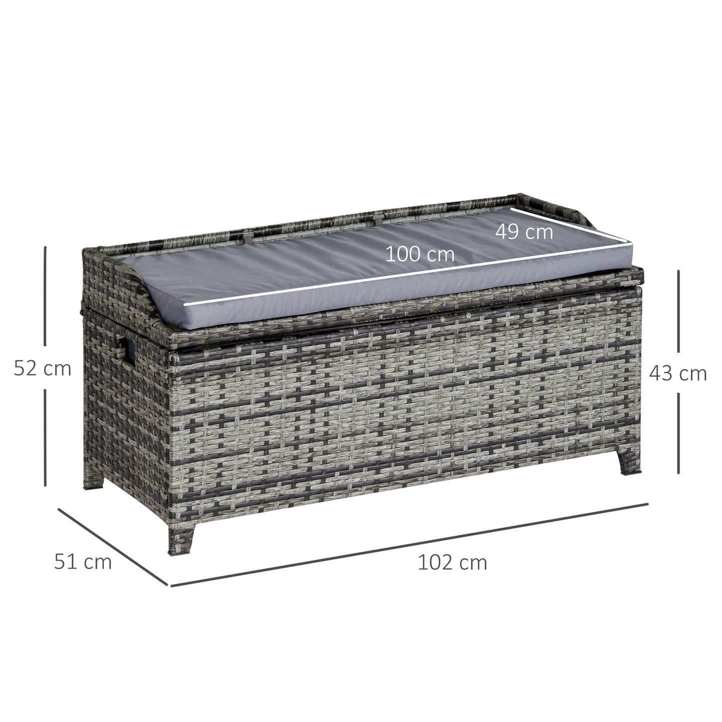 Rattan Storage Bench