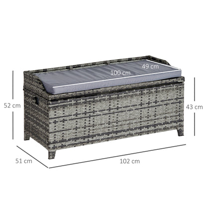 Rattan Storage Bench