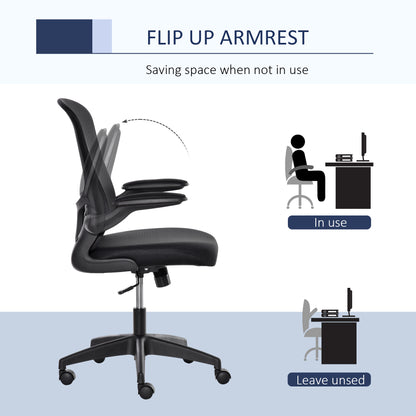 Mesh Home Office Chair Swivel Task Computer Chair w/ Lumbar Support, Arm, Black