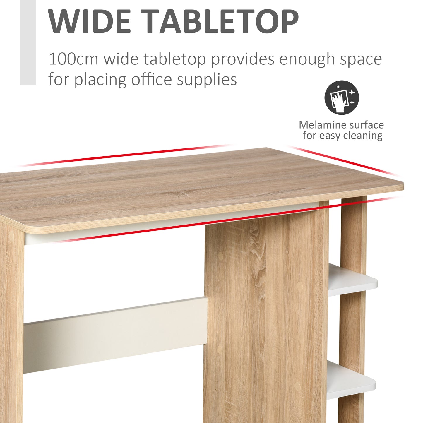 Desk with Shelves