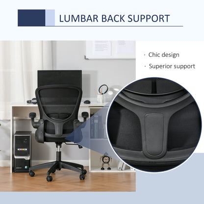 Mesh Home Office Chair Swivel Task Computer Chair w/ Lumbar Support, Arm, Black