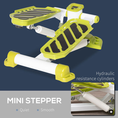 HOMCOM Portable Mini Stepper, Steppers for Exercise Workout with LCD Display for Home Gym