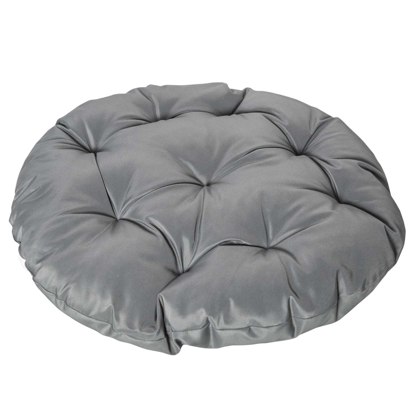 Outsunny 360√Ç¬¨√Ç¬®√¢¬Ä¬ö√É¬†√É¬ª Swivel Rattan Papasan Moon Bowl Chair Round Lounge Garden Wicker Basket Seat with Padded Cushion Oversized for Outdoor Indoor, Grey