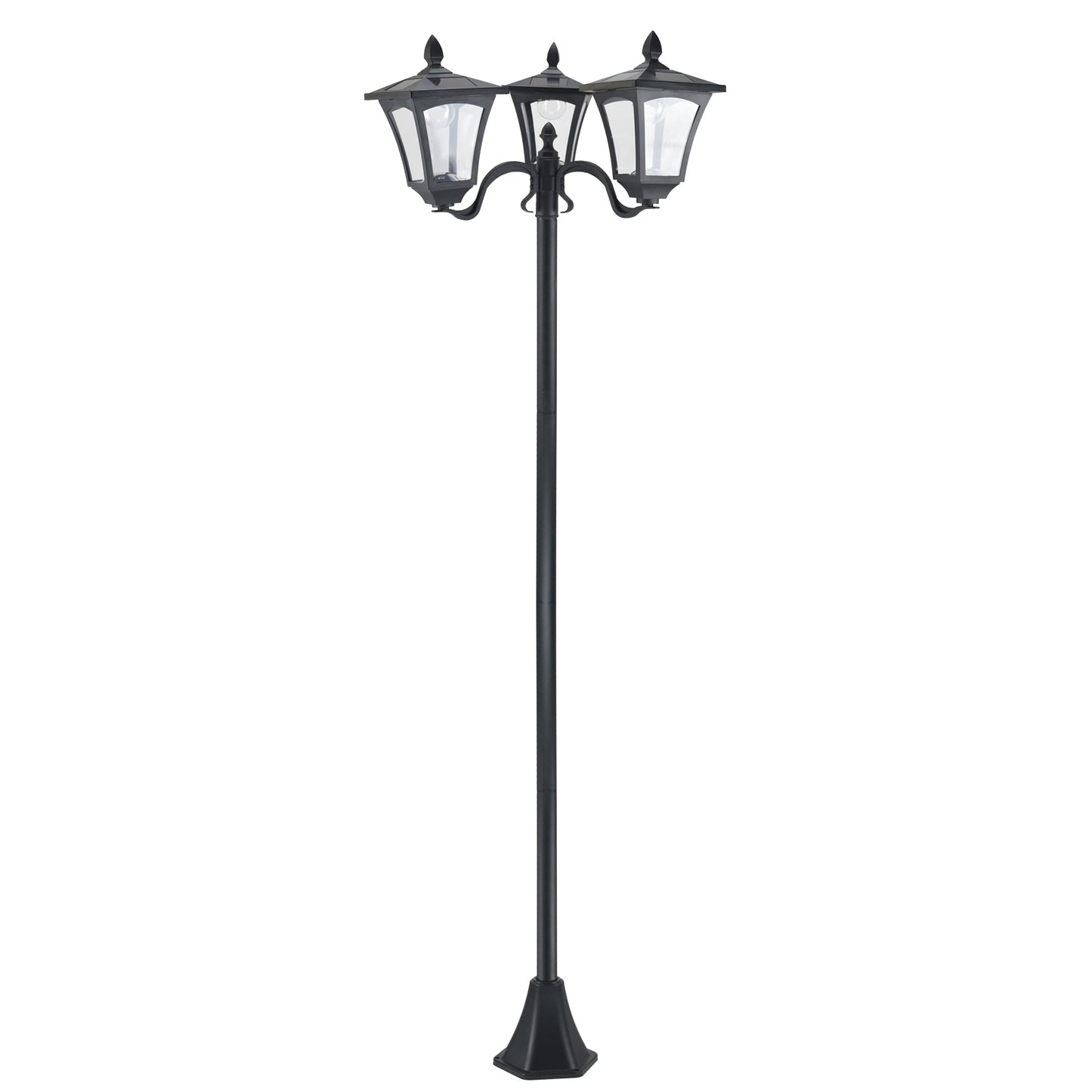 1.8m Traditional Victorian Style - Solar Post Lamp with Sensor