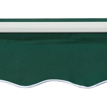 Awning Canopy Manual Retractable Porch Sun Shade Shelter 3 x 2m Green