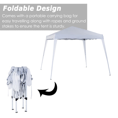 Outsunny Slant Leg Pop Up Gazebo with Carry Bag, Height Adjustable Party Tent Instant Event Shelter for Garden, Patio,