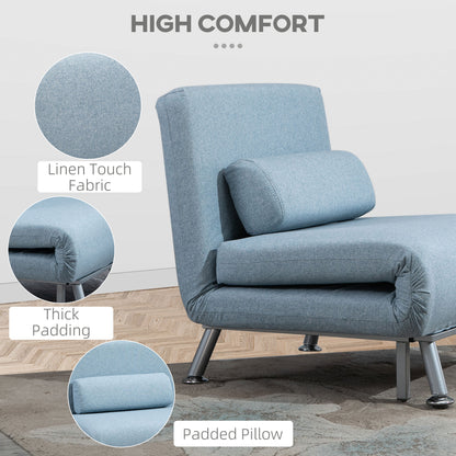 Single Sofa Bed - Blue