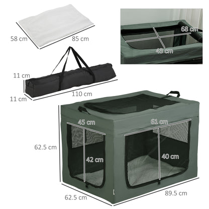 90cm Pet Carrier, Cat Carrier, Cat Bag, Pet Travel Bag w/ Cushion, Carry Bag, for Medium and Large Dogs - Grey