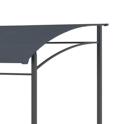 2M (7ft) BBQ Grill Gazebo Tent Garden Grill Metal Frame and Canopy with Hooks Outdoor Sun Shade, Grey