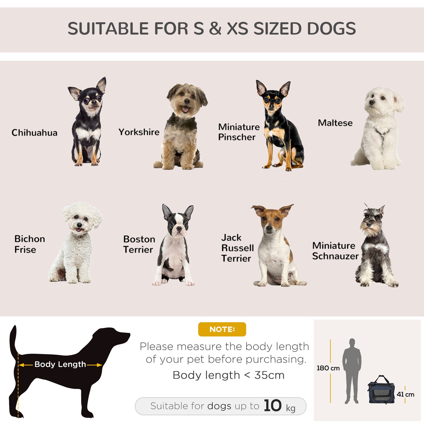 Folding Pet Carrier Bag Soft Portable Dog Cat Crate Puppy Kennel Cage House with Cushion Storage Bags Dark Blue, 60 x 41.5 x 41cm