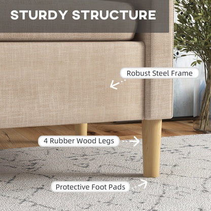 Modern Armchair, Comfy Fireside Chair, Upholstered Accent Chair for Living Room, Bedroom, Home Office, Beige