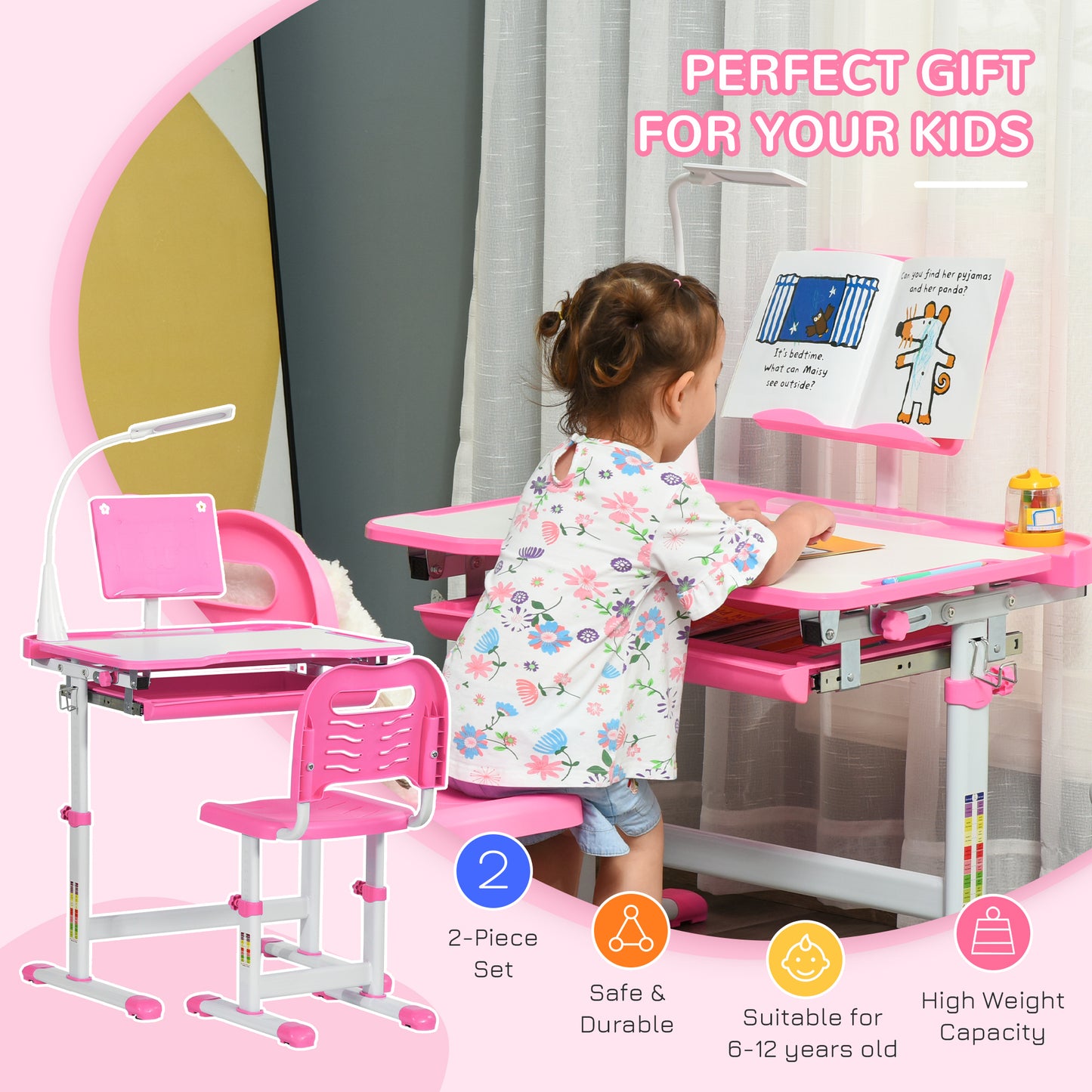 Children''s Study Table And Chair Set