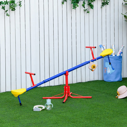 Kids 360 Degree Rotating Metal Seesaw Swivel Teeter Totter Outdoor Toys