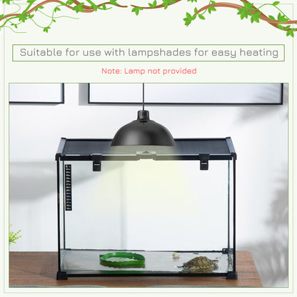 Glass Reptile Terrarium Insect Breeding Tank Vivarium Habitats with Thermometer for Lizards, Horned Frogs, Snakes, Spiders - Large 50 x 30 x 35cm