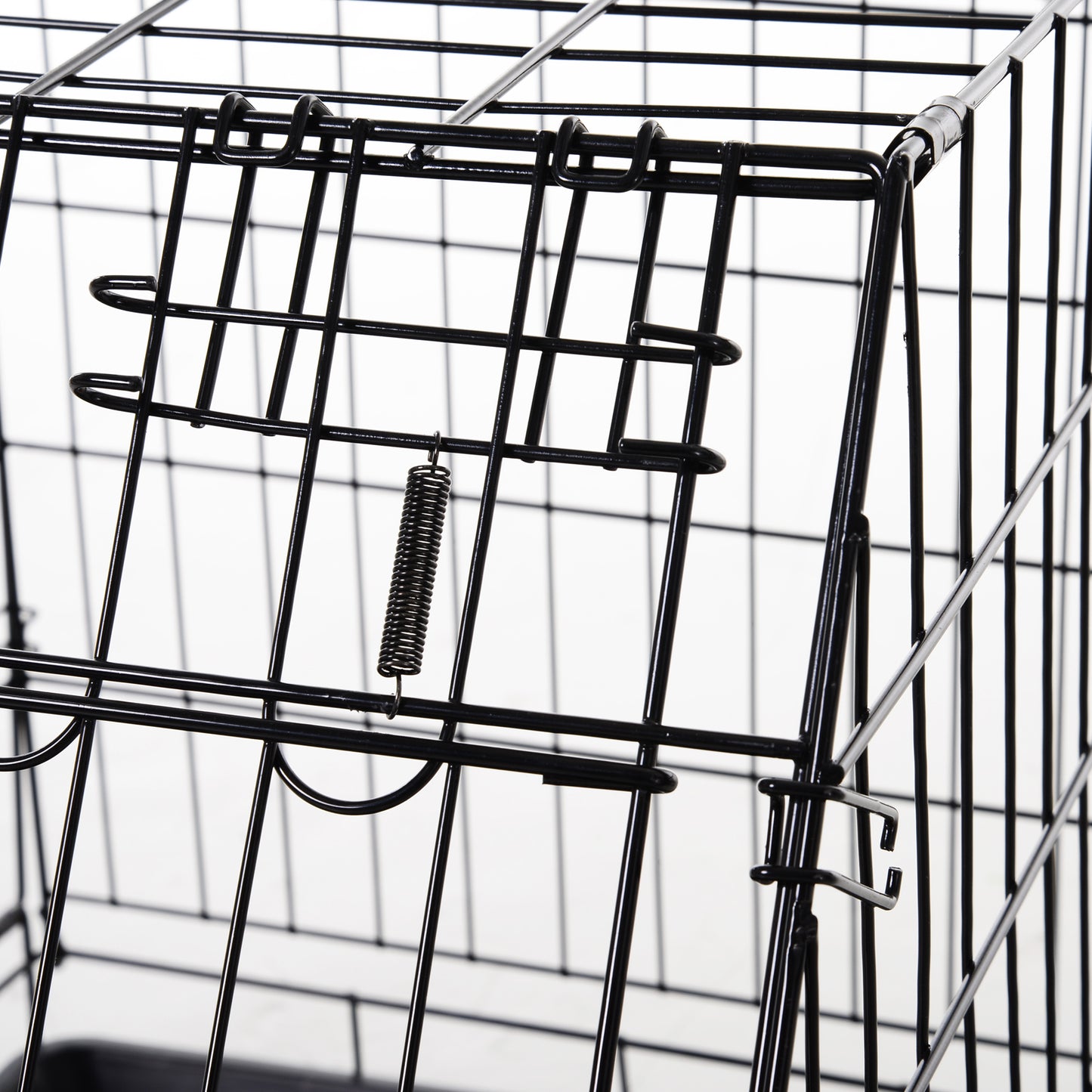 Warehouse Clearance: Metal Dog Car Crate Folding Pet Cage Transport Box Carrier for Small Dog with Removable Tray 77 x 47 x 55cm