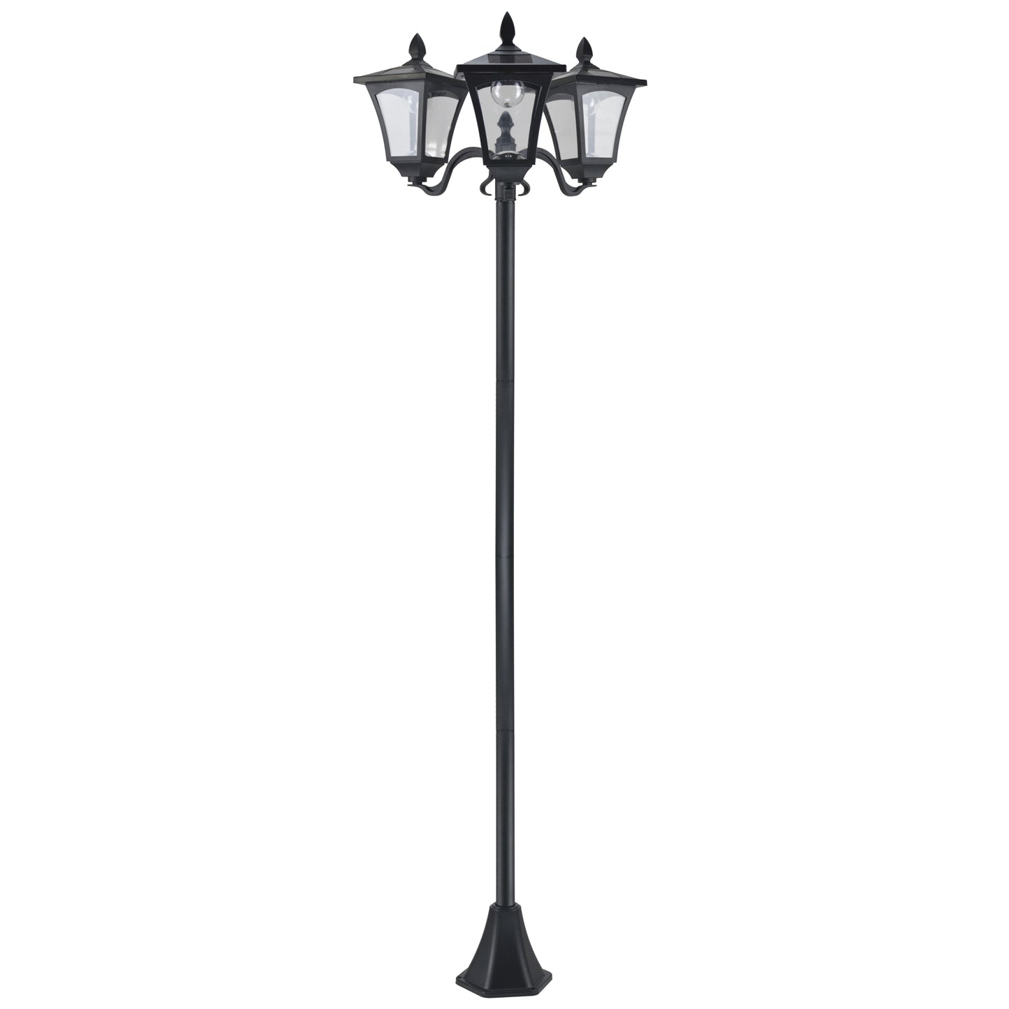 1.8m Traditional Victorian Style - Solar Post Lamp with Sensor