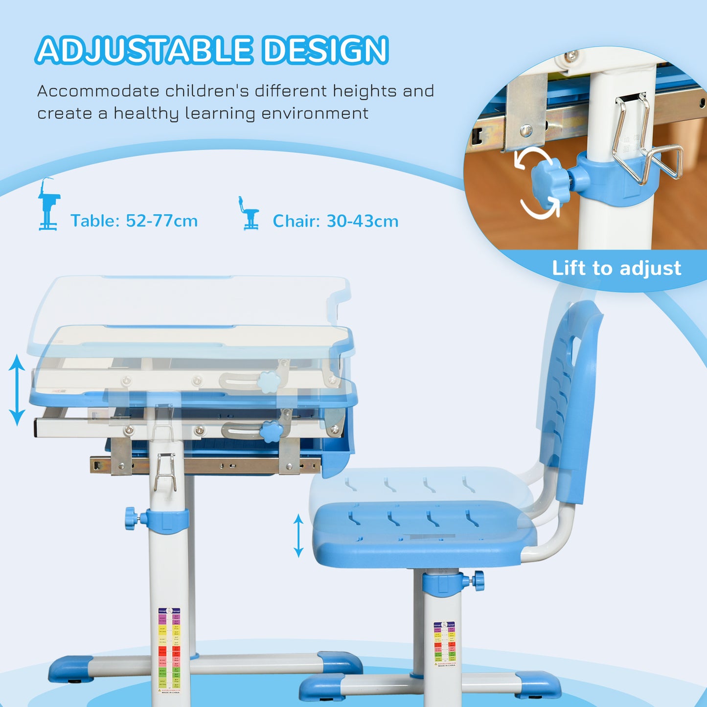 Children''s Study Table And Chair Set