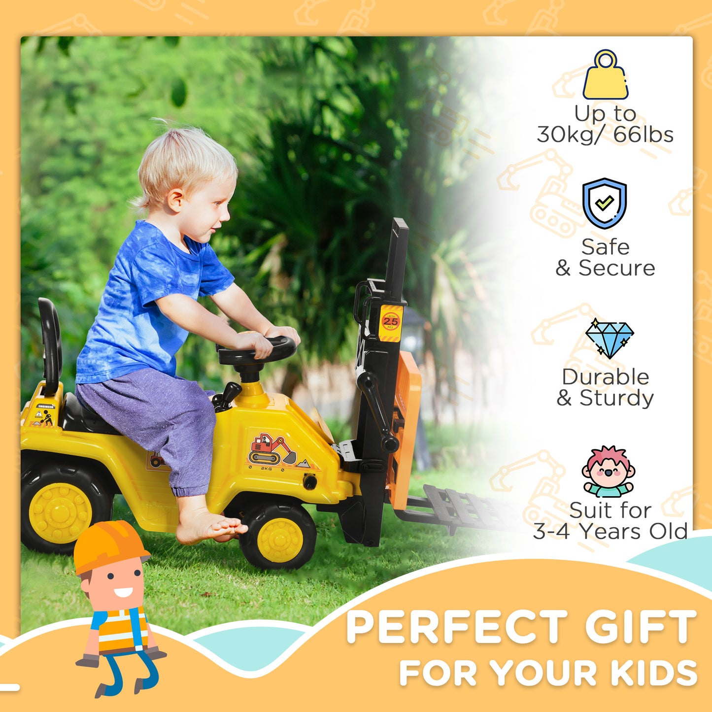 Kids Ride-on Construction Car