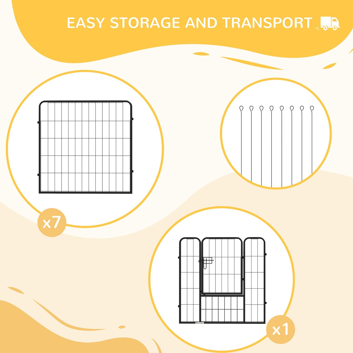 Heavy Duty Puppy Play Pen, 8 Panels Pet Exercise Pen for Indoors, Outdoors, Pet Playpen for Medium, Small Dogs, 79Hcm