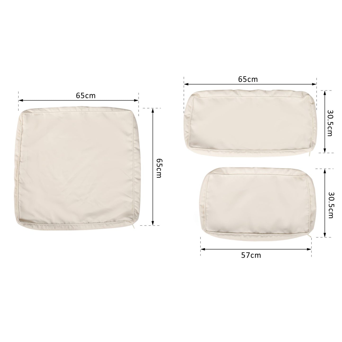 Garden Rattan Seat Cushion Covers Replacement Outdoor, No Cushion Included, Beige