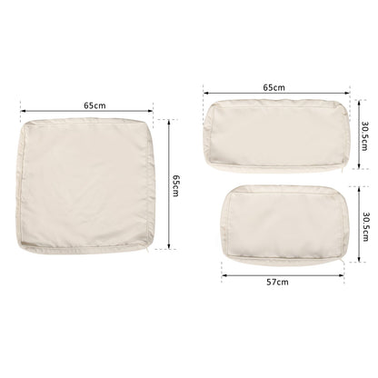 Garden Rattan Seat Cushion Covers Replacement Outdoor, No Cushion Included, Beige