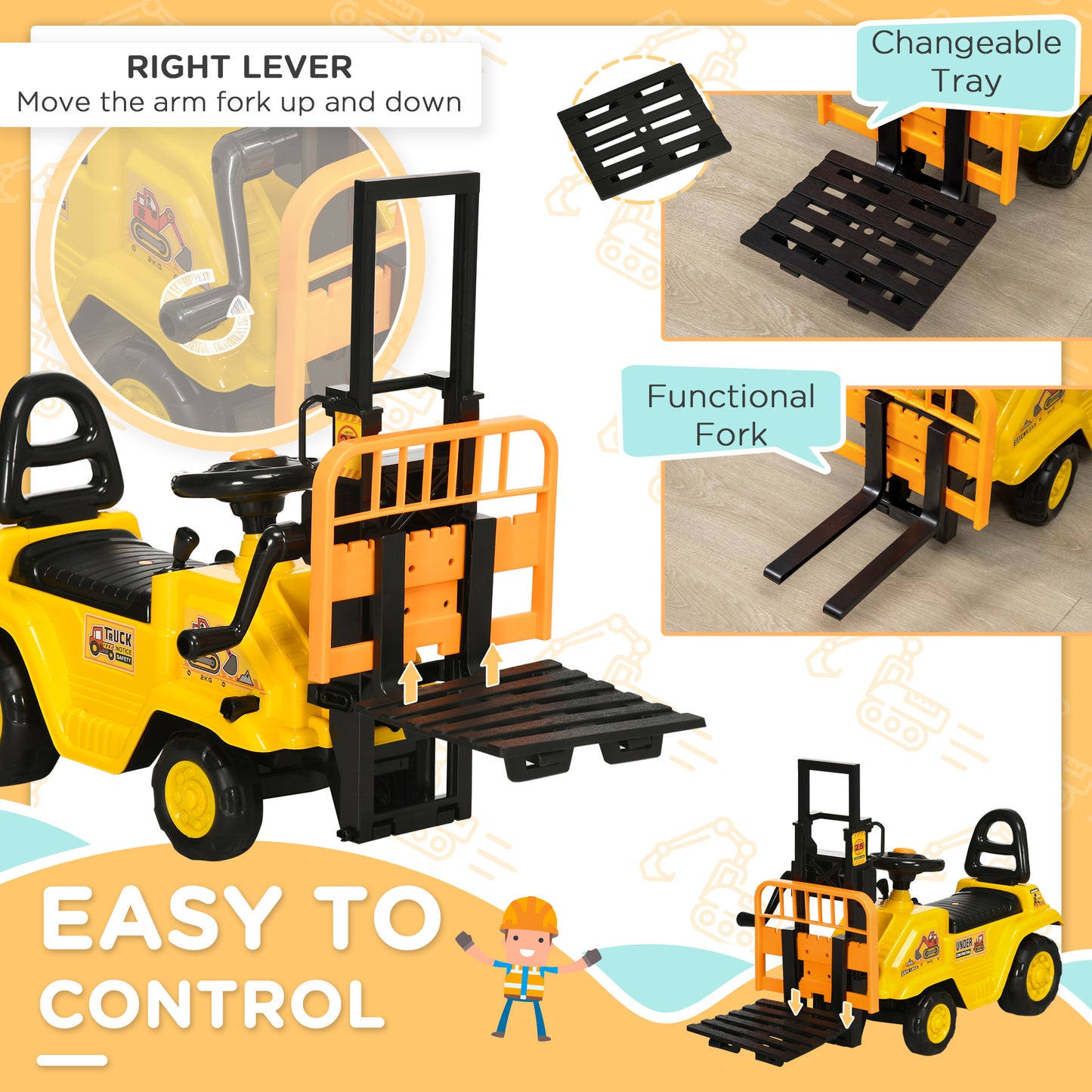 Kids Ride-on Construction Car