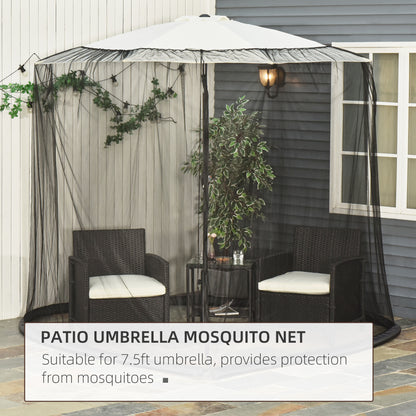 Patio Umbrella Mosquito Netting Umbrella  Screen Outdoor Patio Cover Mosquito Insect Net Zipped Door