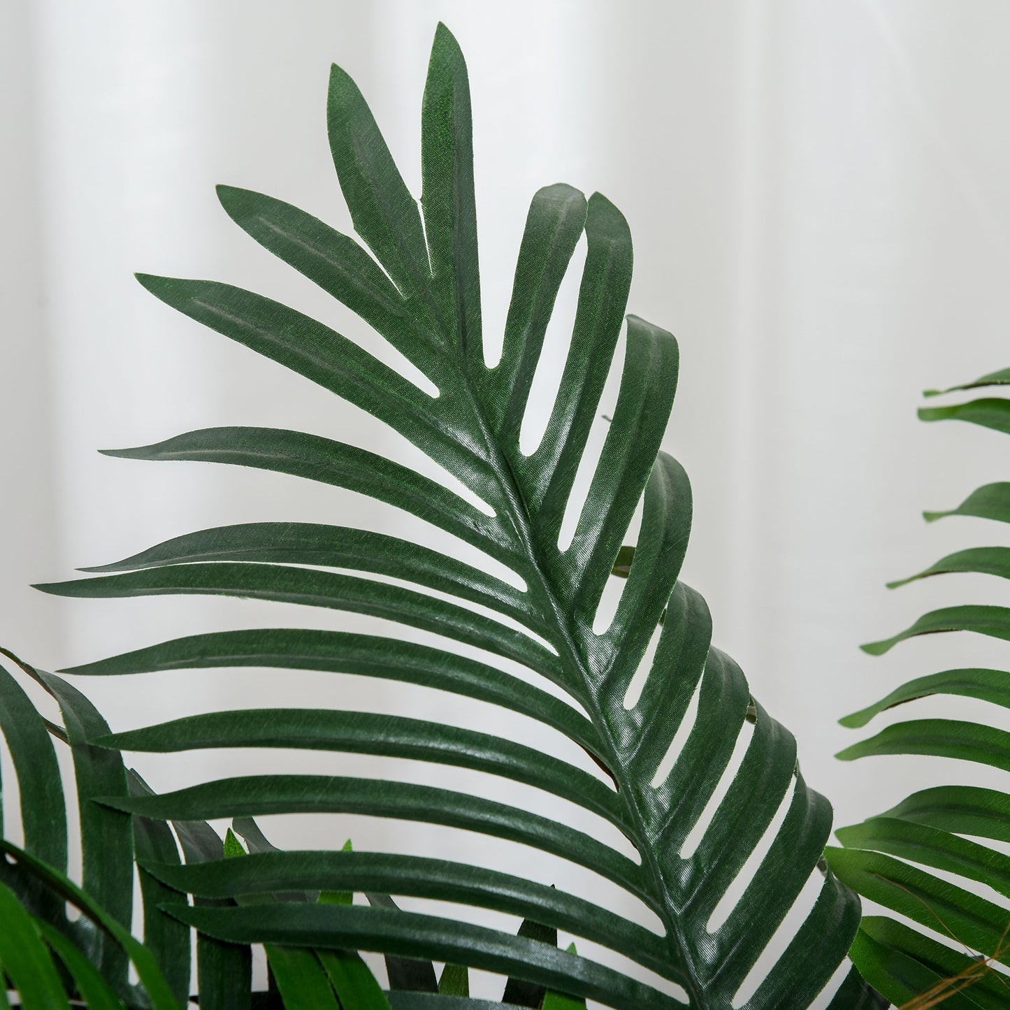 Artificial Palm Tree Decorative Plant 8 Leaves with Nursery Pot, Fake Tropical Tree for Indoor Outdoor Décor, 60cm