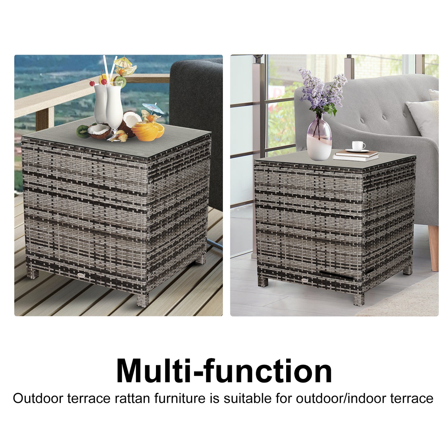 Rattan Side Table