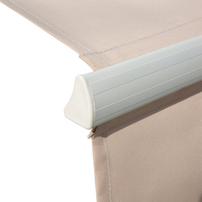 Manual Retractable Awning, 3x2.5 m-Ivory White