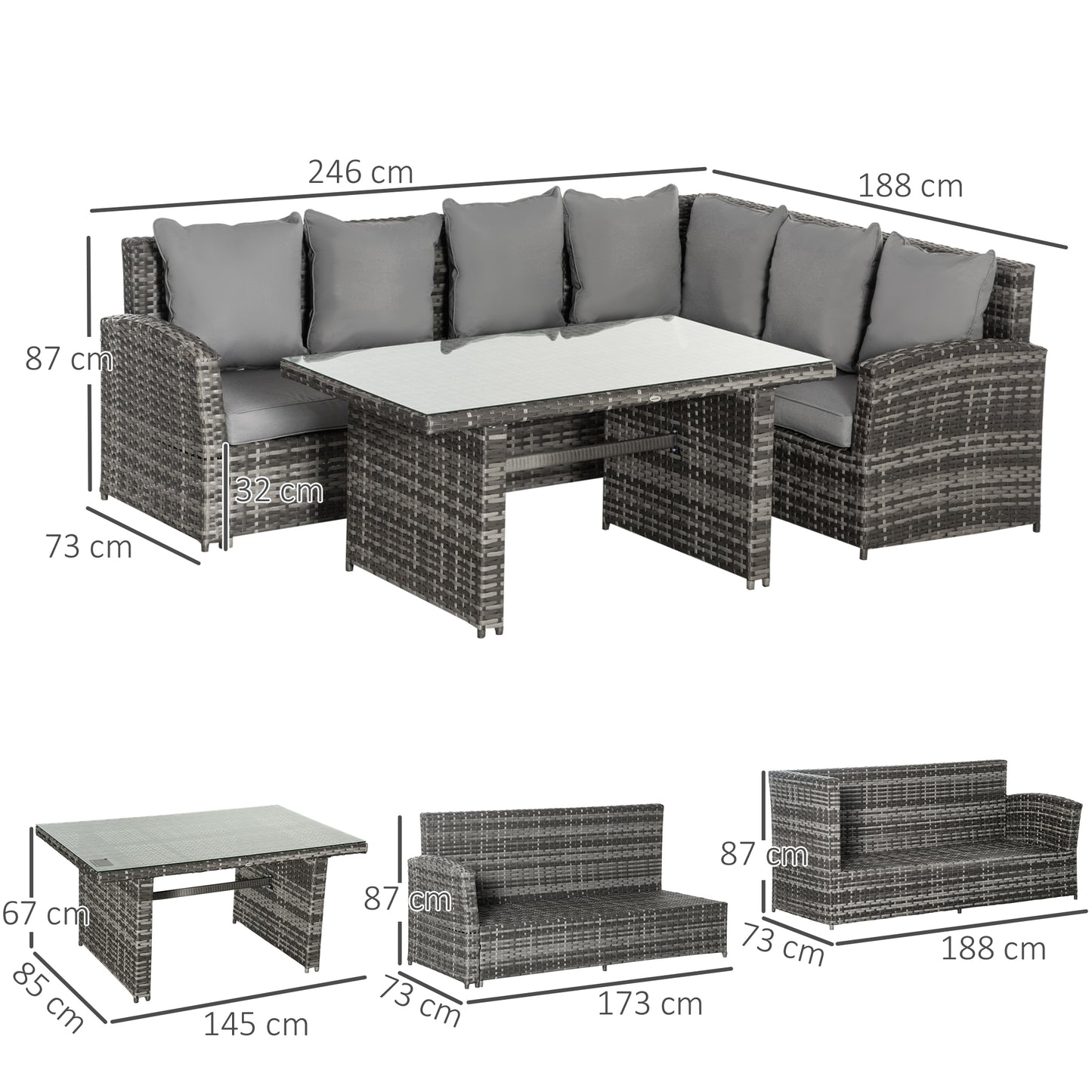 Rattan Sofa Set