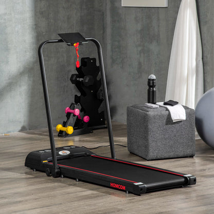 Foldable Walking Treadmill Aerobic Exercise Machine w/ LED Display, for Home Fitness Studio, Training Room