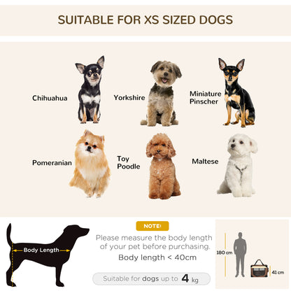 60cm Foldable Pet Carrier Bag Soft Travel Dog Crate, Portable Cat Carrier w/ Cushion, for Cats and Miniature Dogs - Brown
