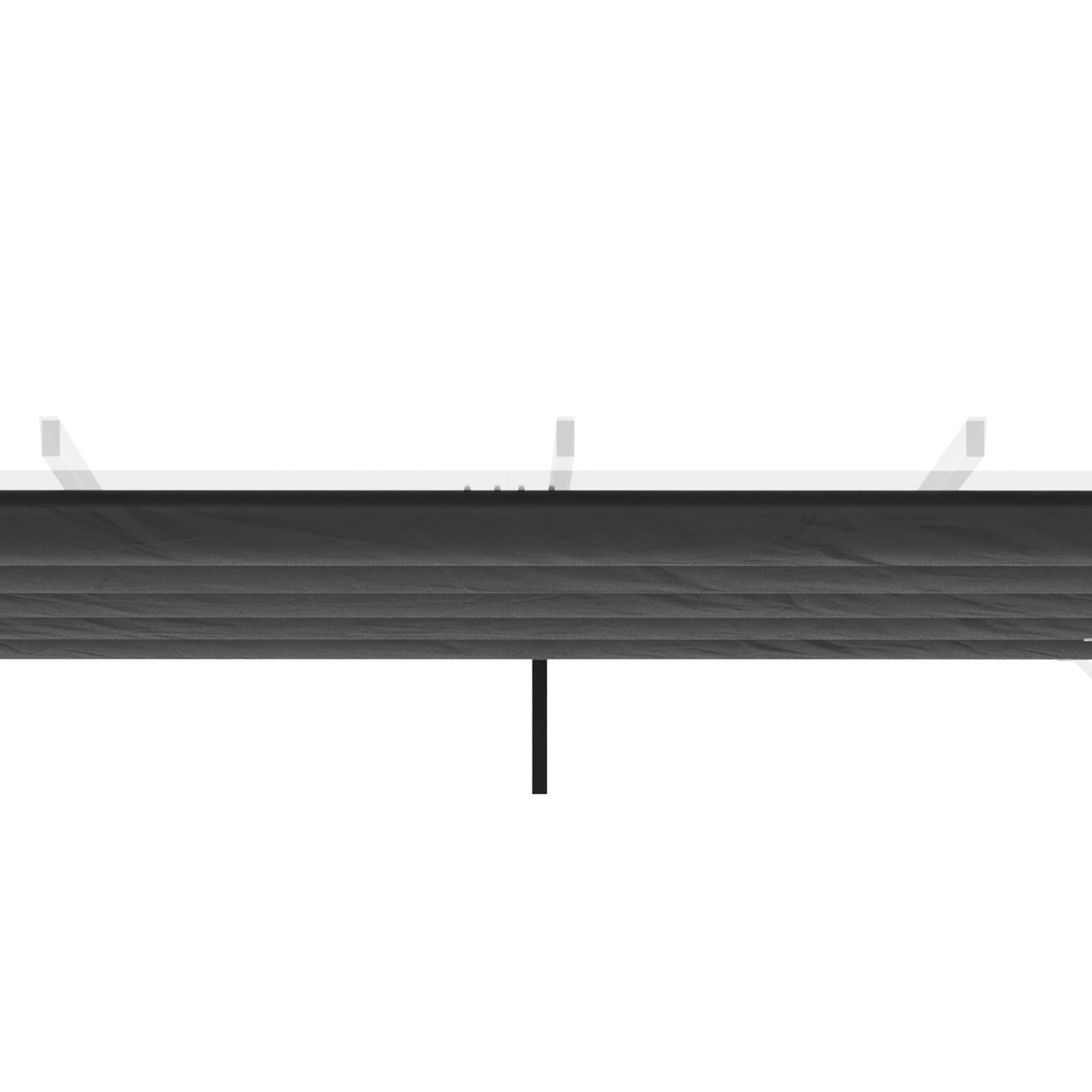 Outsunny Retractable Pergola Shade Cover, Replacement Canopy Fabric for 3 x 3 (m) Pergola, Gazebo Retractable Roof, Grey