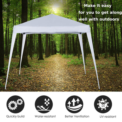 Outsunny Slant Leg Pop Up Gazebo with Carry Bag, Height Adjustable Party Tent Instant Event Shelter for Garden, Patio,