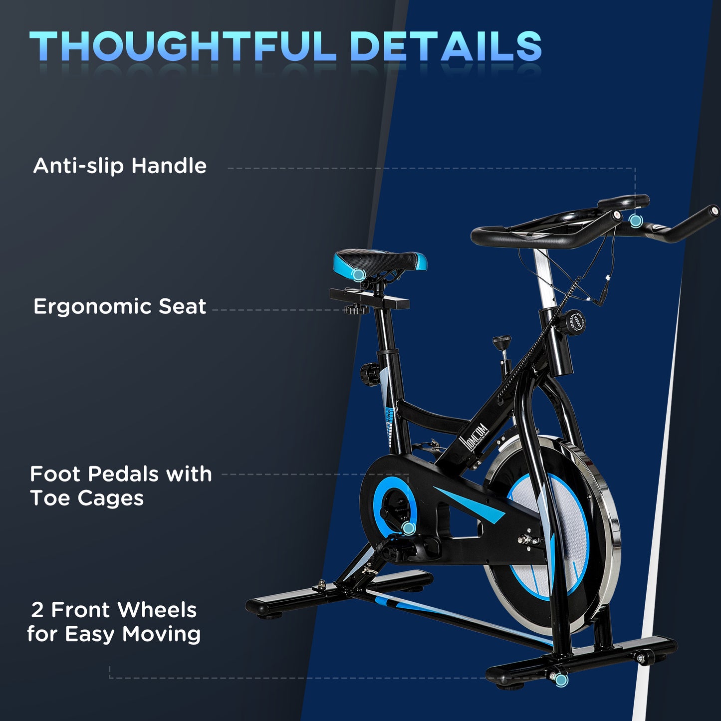 Stationary Exercise Bike, 8kg Flywheel Indoor Cycling Workout Fitness Bike, Adjustable Resistance Cardio Exercise Machine w/ LCD Monitor Pad and Phone Holder for Home, Gym, Office, Black