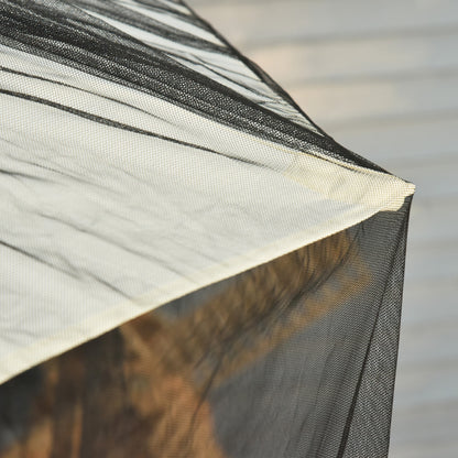 Patio Umbrella Mosquito Netting Umbrella  Screen Outdoor Patio Cover Mosquito Insect Net Zipped Door