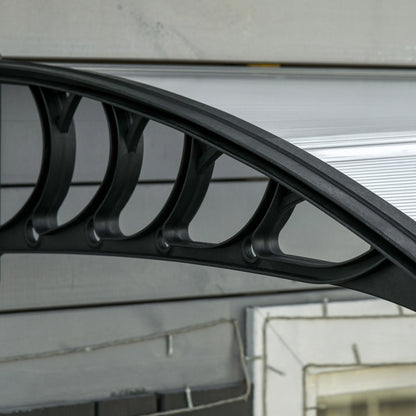 Front Door Canopy, Outdoor Awning, 300 x 96cm Rain Shelter for Window, Porch and Front/Back Door, Clear