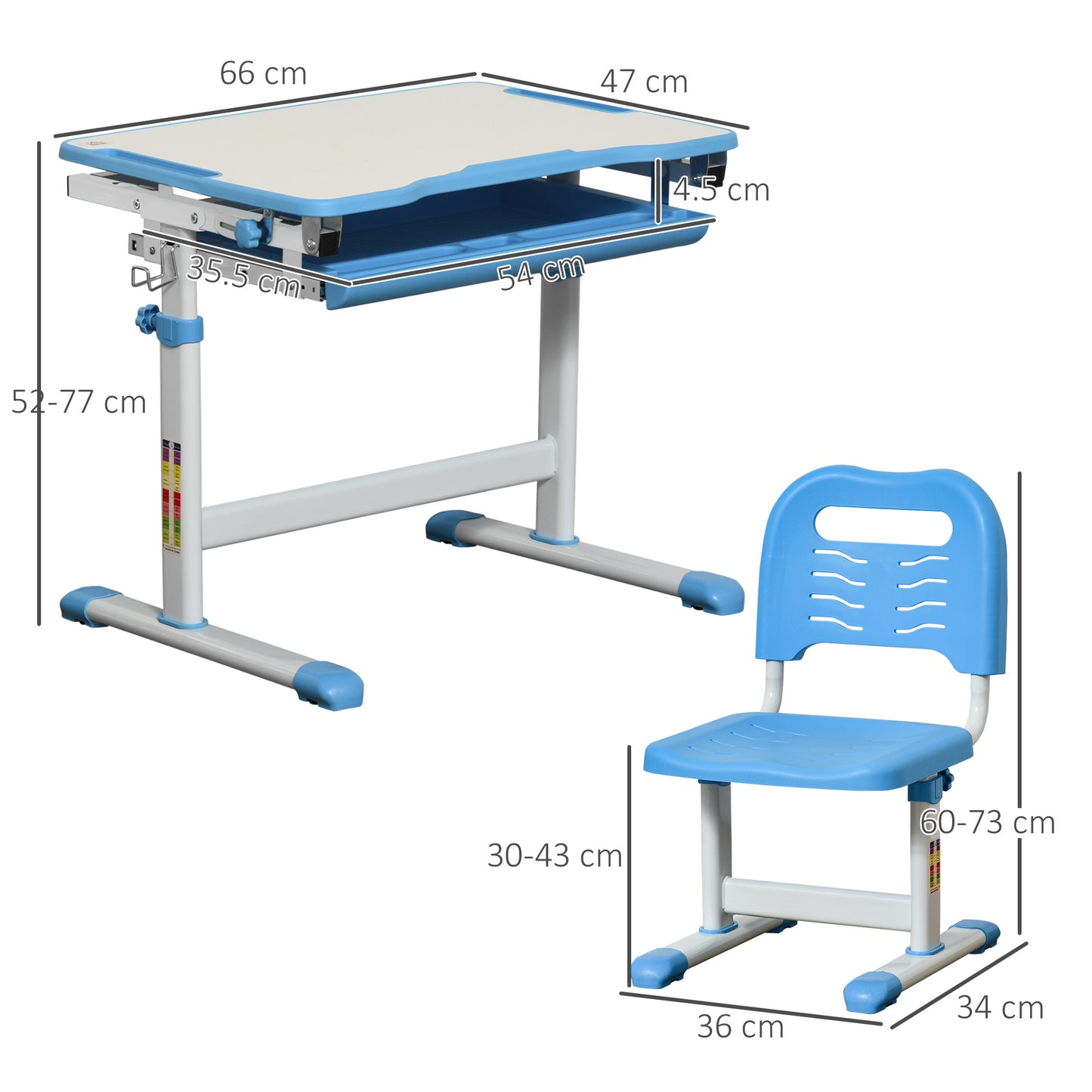 Children''s Study Table And Chair Set