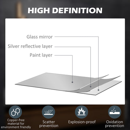 kleankin LED Bathroom Mirror with Dimming Lights, 3X Magnifying Mirror, Vanity Mirror with 3 Colour Front and Backlit