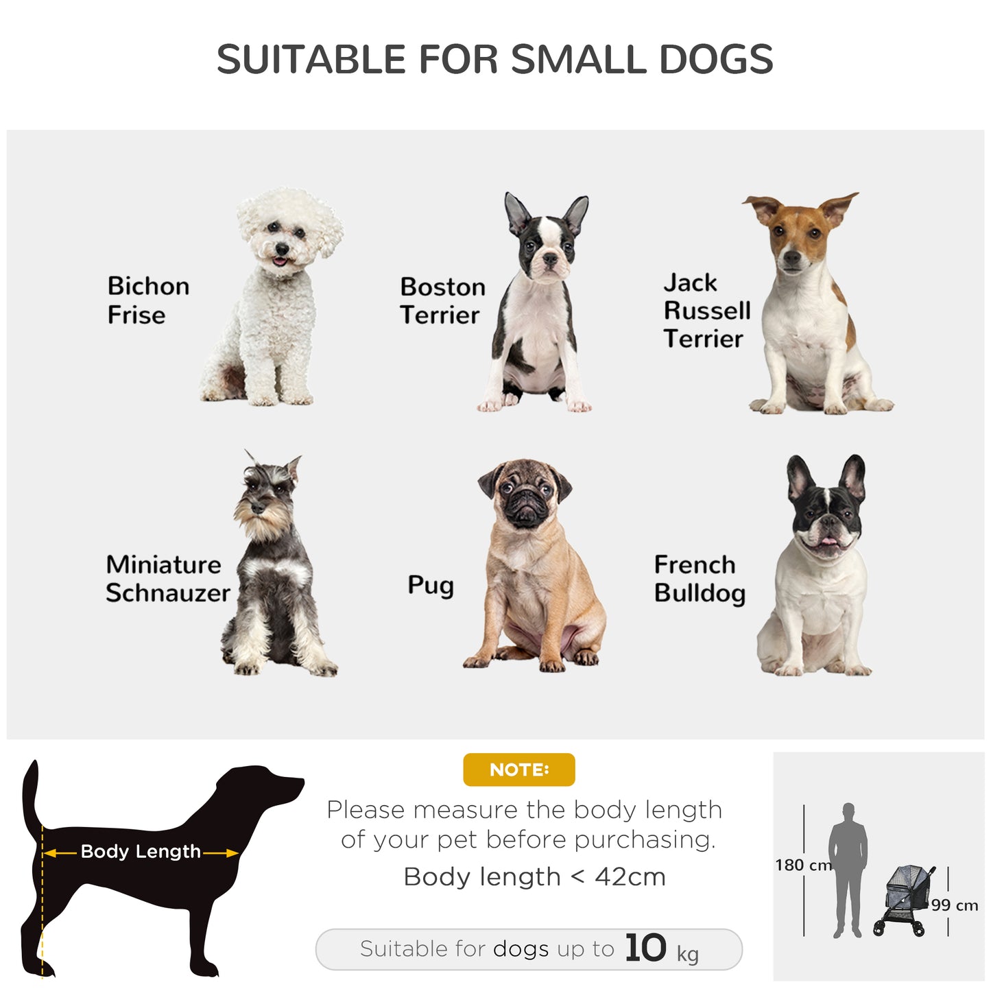 Pet Stroller Dog Pram Pushchair Cat Travel Carriage W/ Universal Wheels, Brake, Canopy, Storage Bag - Grey