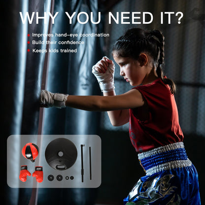 Boxing Punch Ball Set Ф38x78-120cm Fighting Game 360 Degree Rebound Spring PP PVC Adjustable Teenager