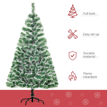 FT Indoor Christmas Tree Artificial Decoration Xmas Gift with Metal Stand Branch Tips