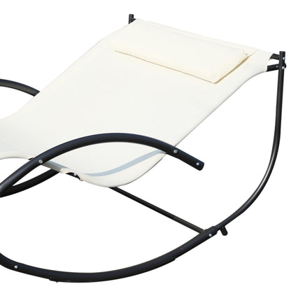 Texteline Double Lounger W/Pillow-Beige