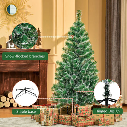 FT Indoor Christmas Tree Artificial Decoration Xmas Gift with Metal Stand Branch Tips