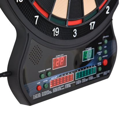 LED Dartboard Electronic Scoreboard 8 Players 27 Games Family Fun w/ 12 Darts 30 Heads Home Classic Game