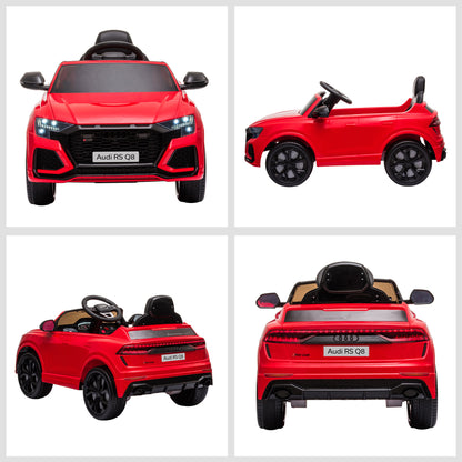 Audi RS Q8 6V Kids Electric Ride On Car, Kids Electric Toy with Parental Remote Control Music Lights USB MP3, Red