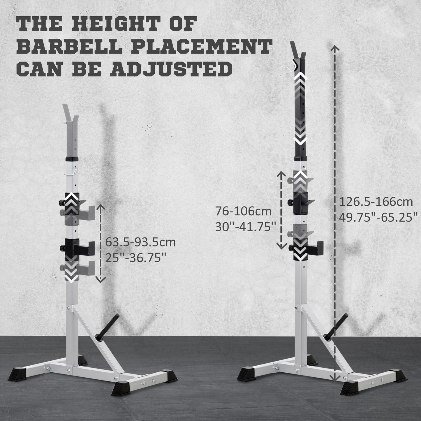 Weights Bar Barbell Rack Squat Stand Adjustable Portable Weight Lifting Suitable For Home Gym Training Work Out