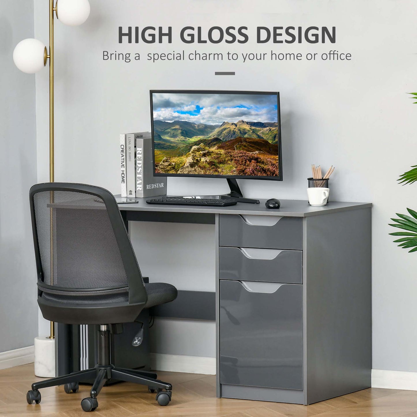 Desk with Shelves